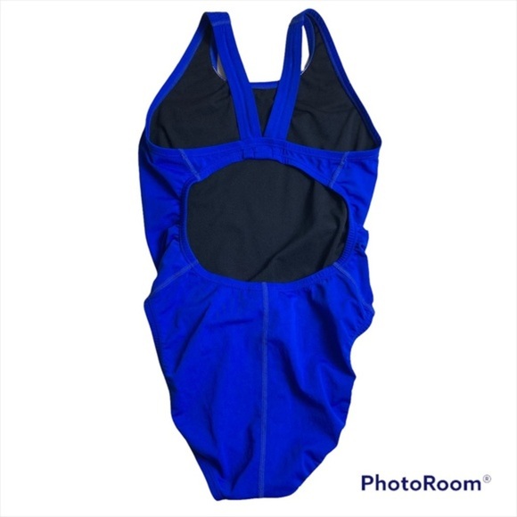 Adidas Blue One Piece Bathing Suit Size 30 (Similar to a US Small) - Picture 2 of 6